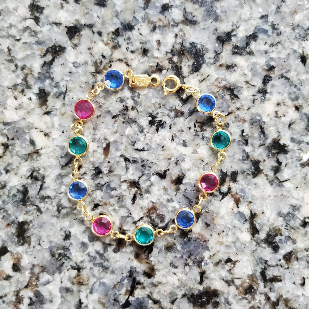 Swarovski Gold Plated Multicolor Bracelet